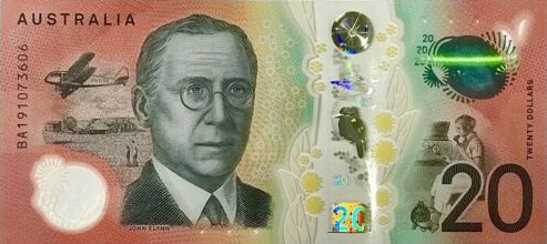 P64a Australia 20 Dollars Year 2019